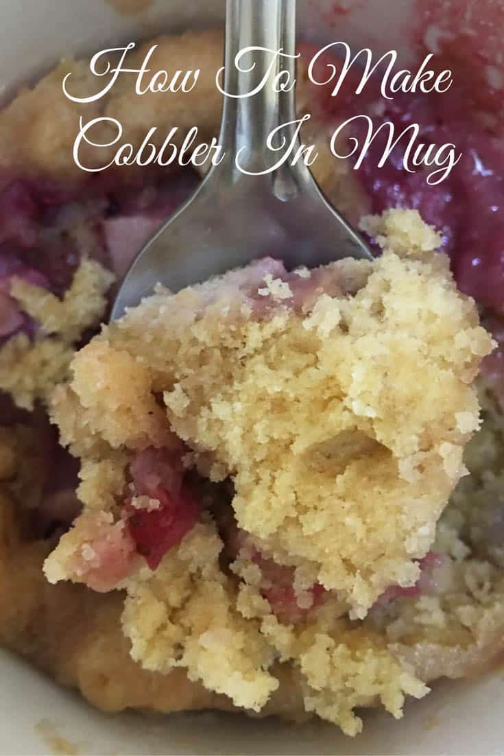 microwave cobbler in a mug