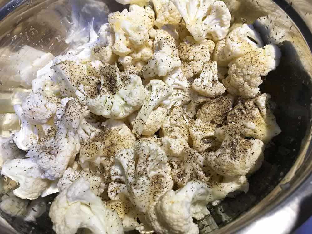 baking cauliflower florets from scratch at home