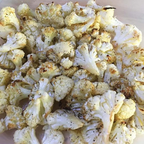 vegan oven roasted cauliflower florets recipe