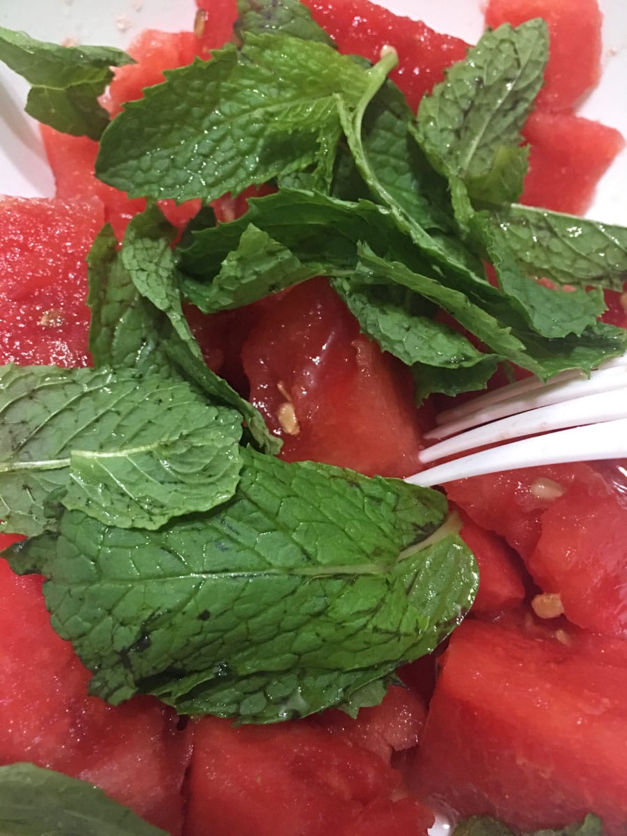 watermelon salad vegan recipe without feta cheese