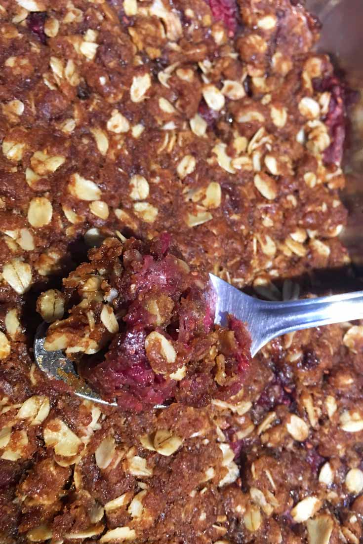 easy raspberry crisp recipe using fresh raspberries