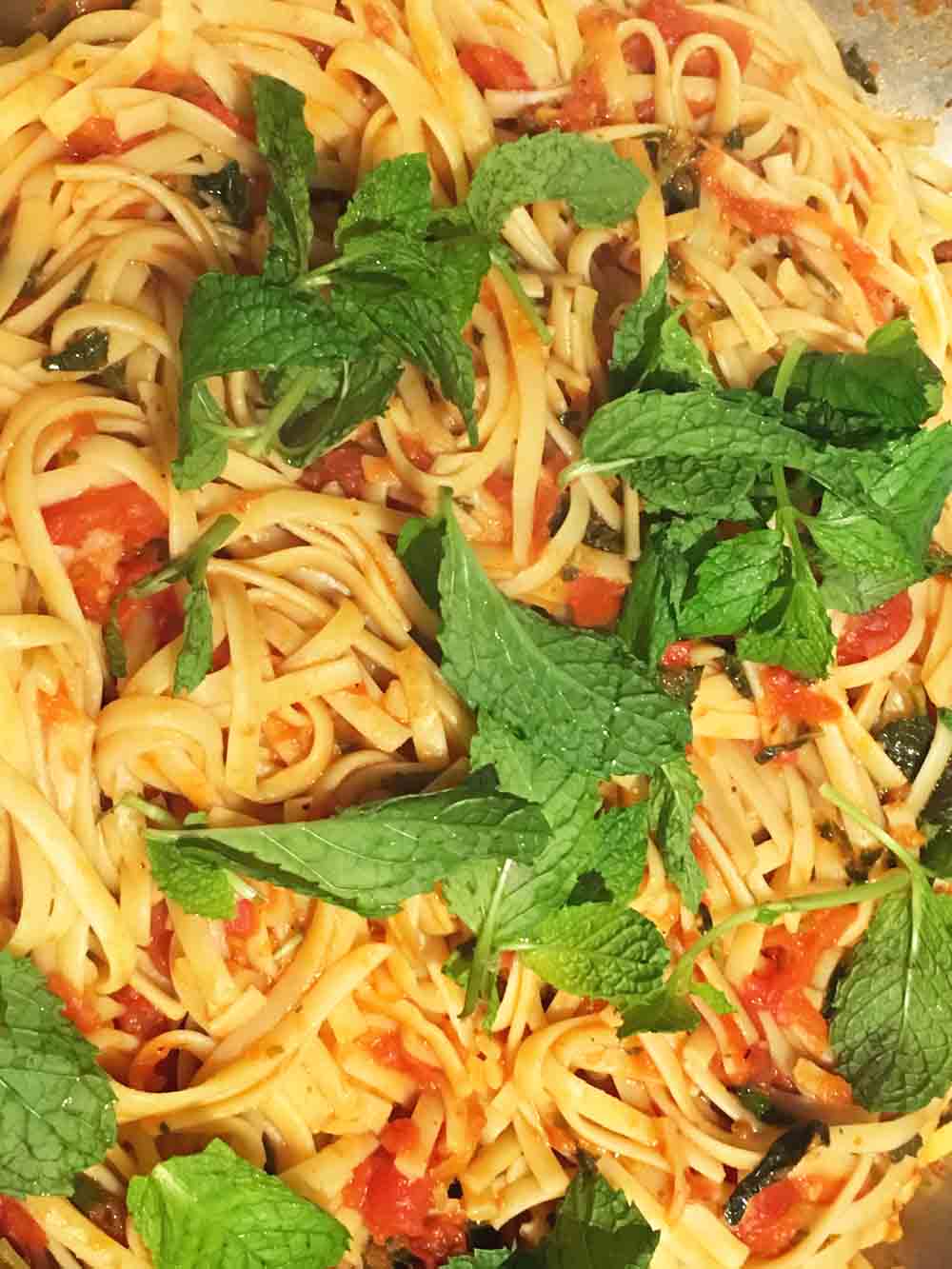 lemon mint pasta recipe vegetarian