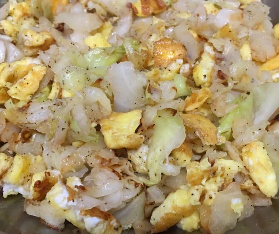 cabbage and eggs breakfast scramble recipe