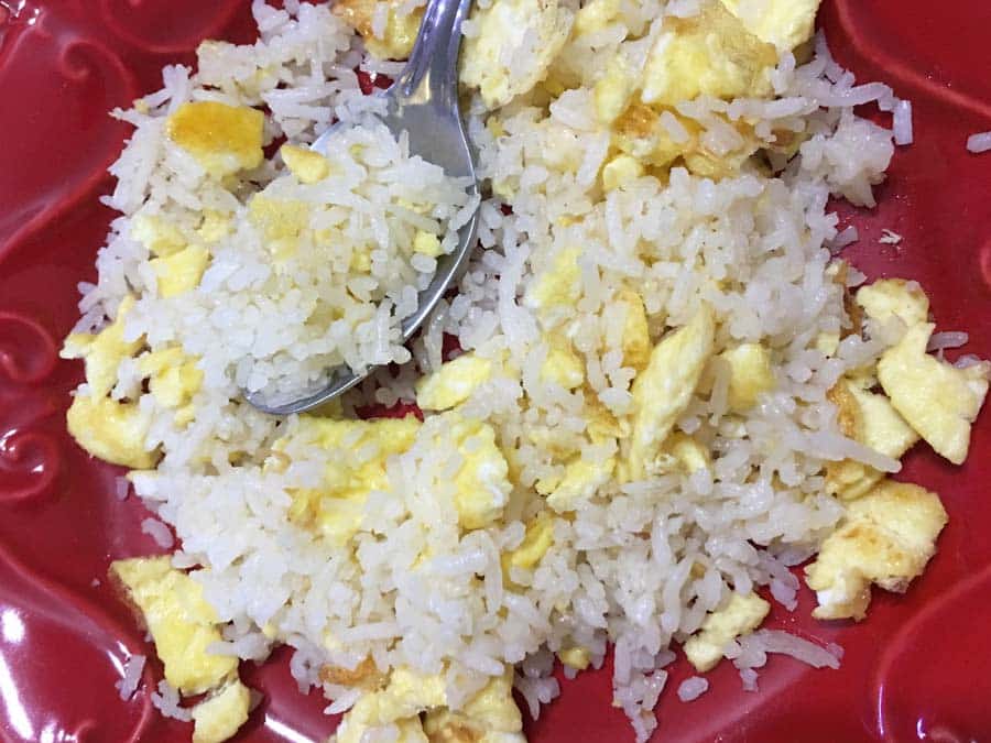 simple egg fried rice recipe without veggies