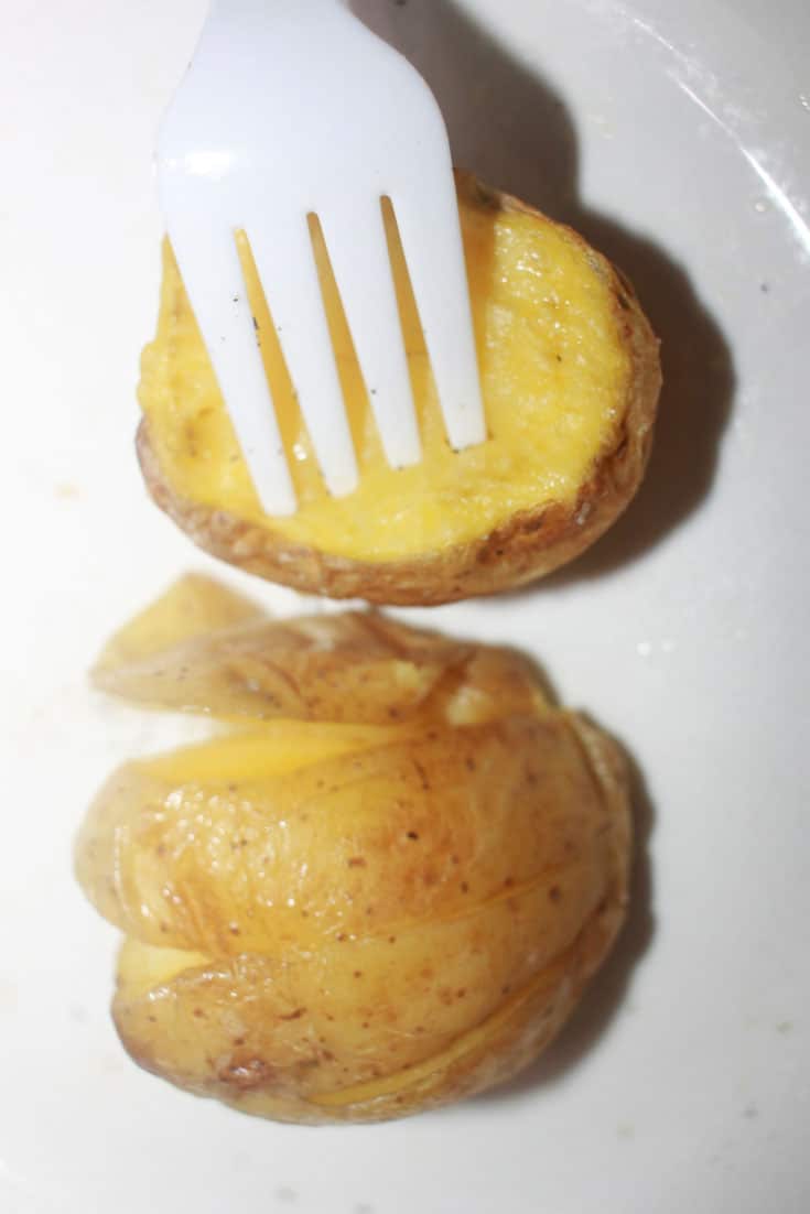 Microwave Baked Yellow Yukon Gold Potatoes