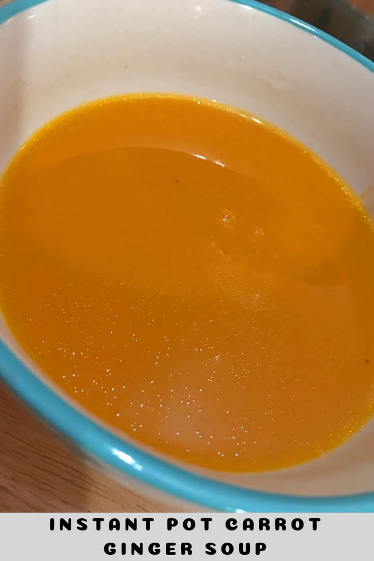 instant pot carrot ginger soup recipe