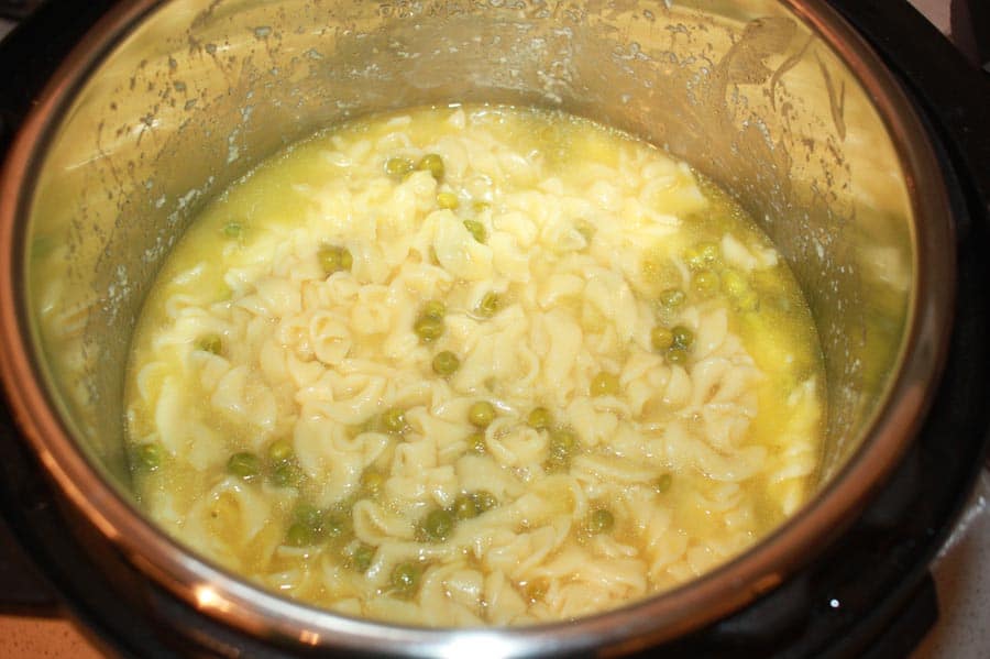 instant pot sweet pea noodle soup recipe
