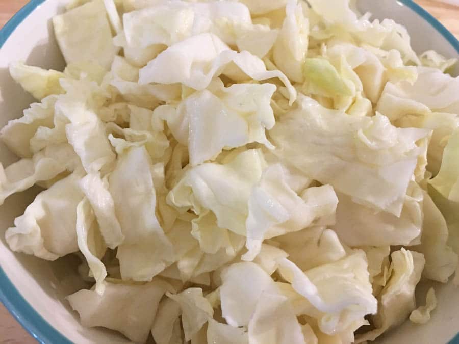 shredded cabbage