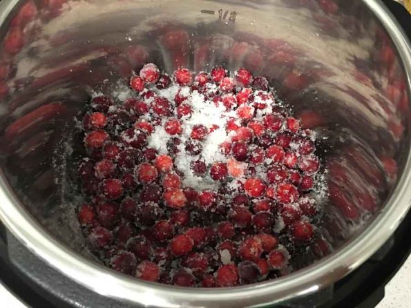 cranberries mixed with sugar