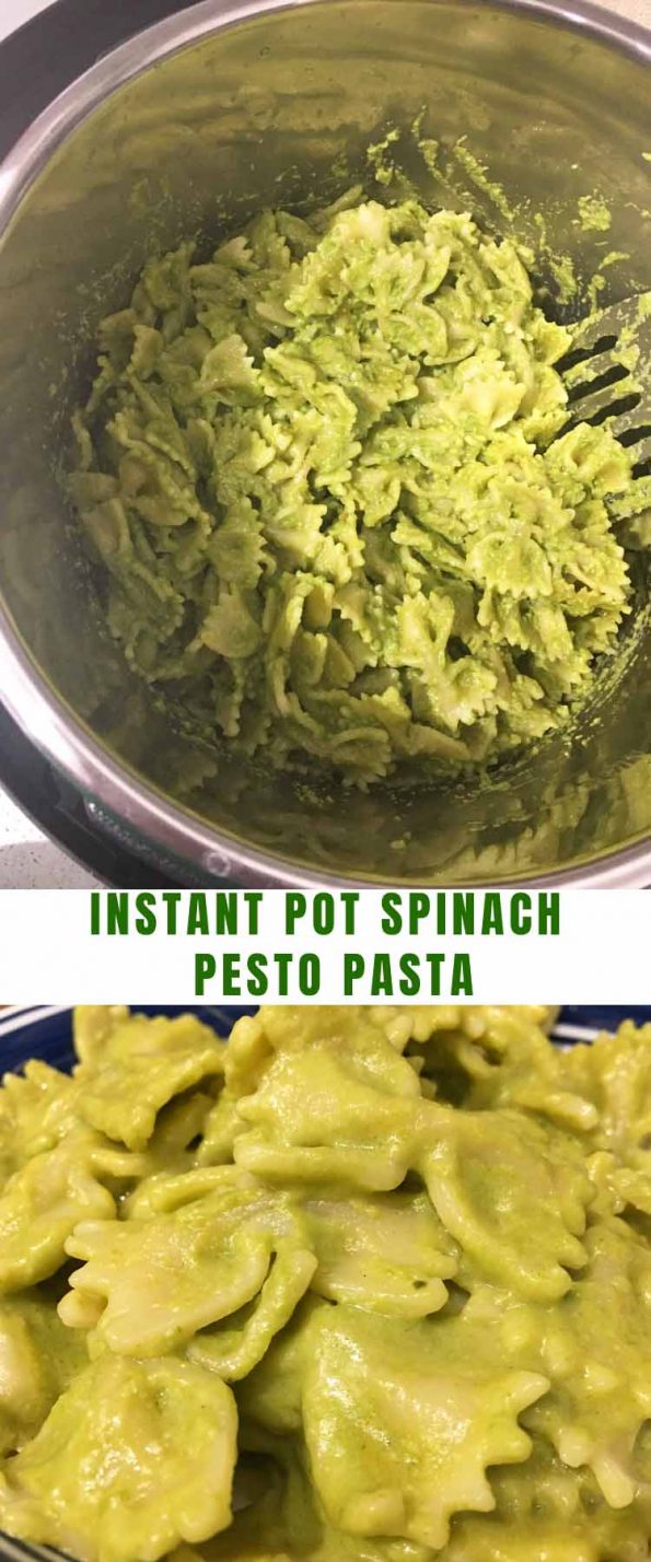 instant pot spinach pesto pasta