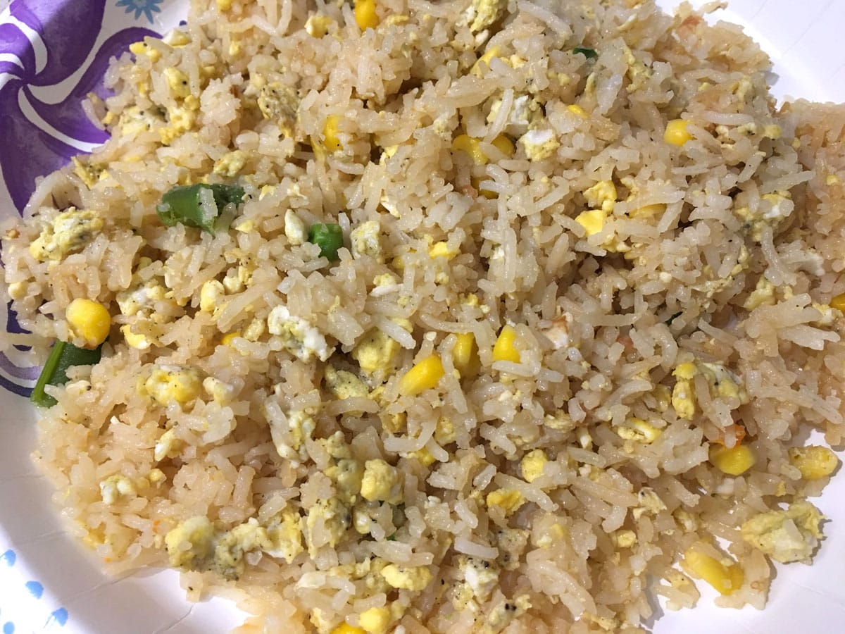 Easy Egg Fried Rice With Vegetables (Without Cooked Rice)