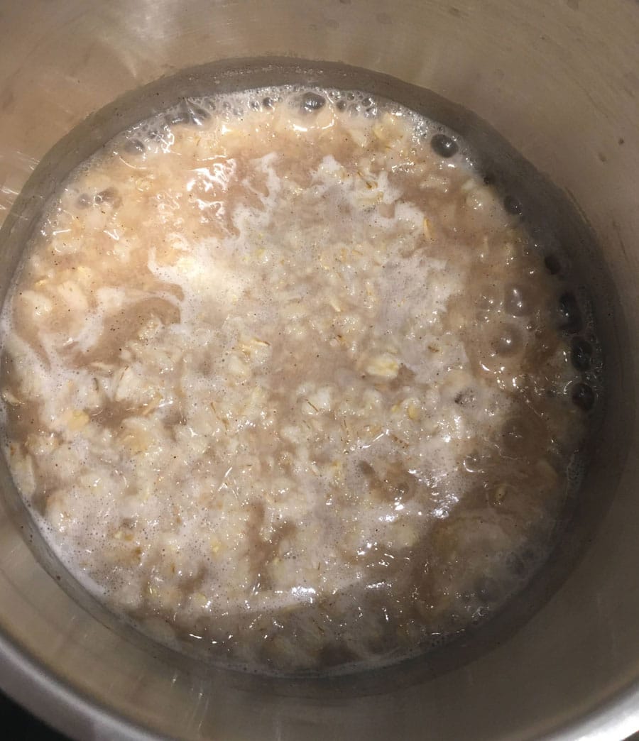 oatmeal boiling