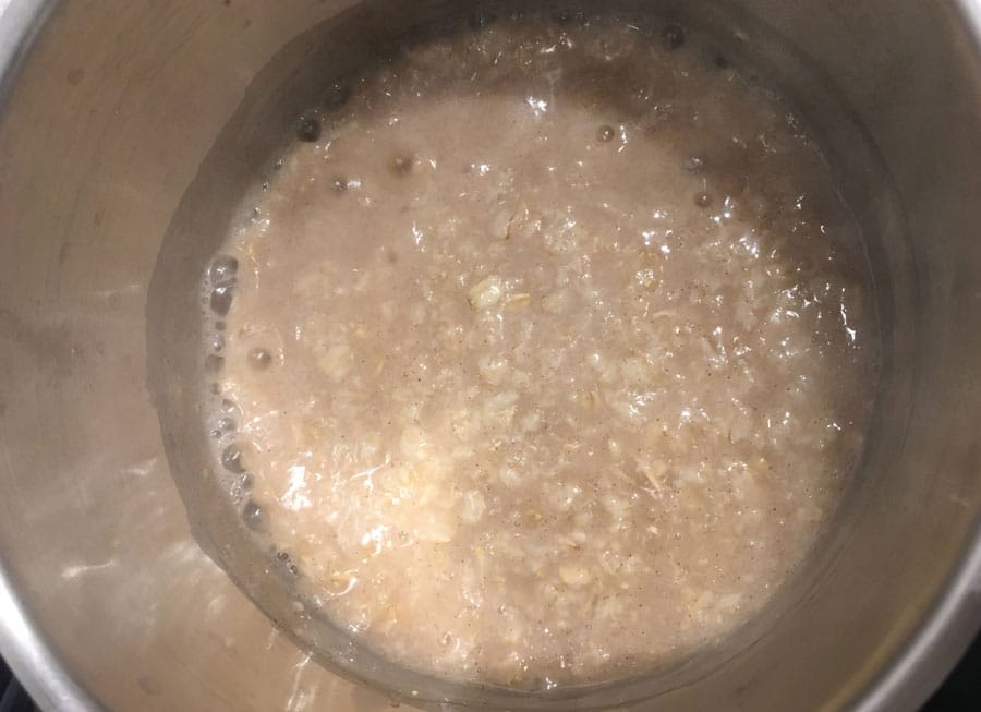 oatmeal cooked with plain water