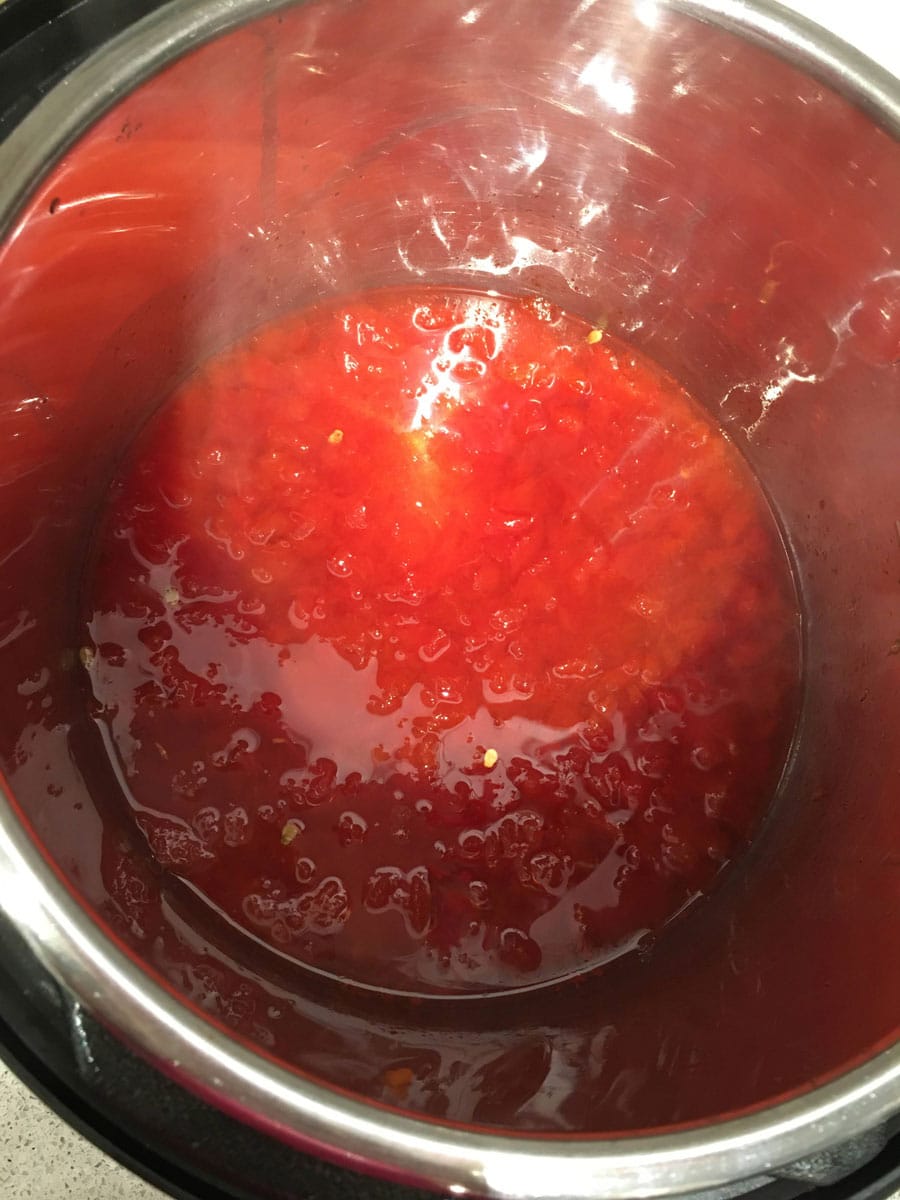 preparing watermelon jam instant pot