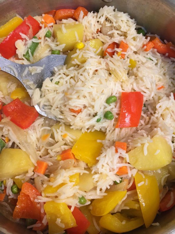 vegetable rice pulao easy