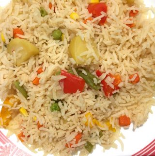 vegetable pulao rice pilaf with mixed vegetables