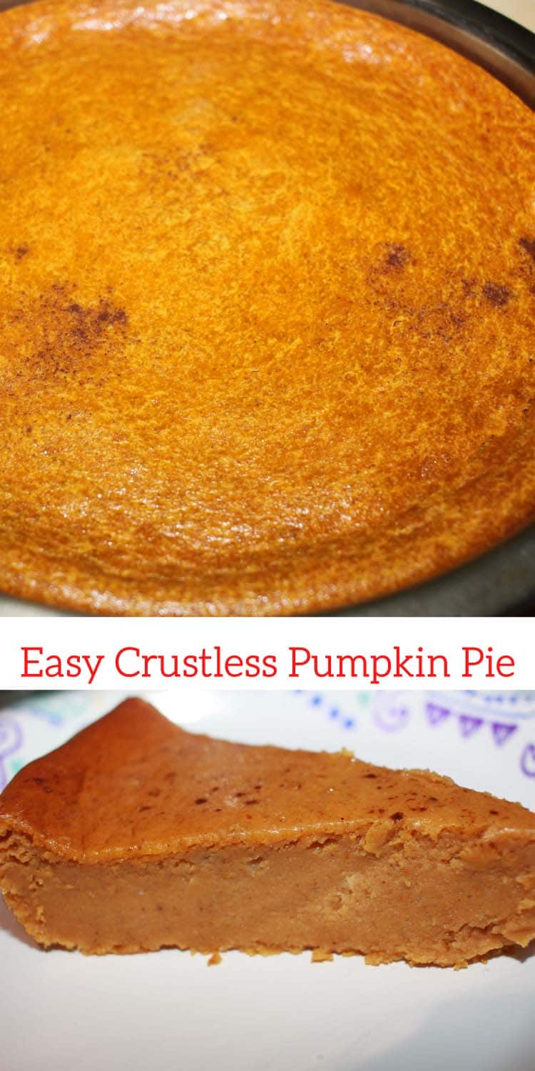 easy crustless pumpkin pie