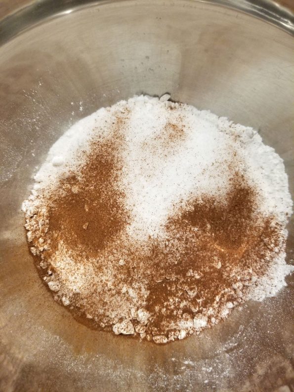 cinnamon powder added to flour