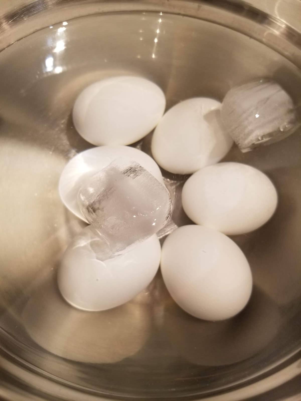 eggs in ice water