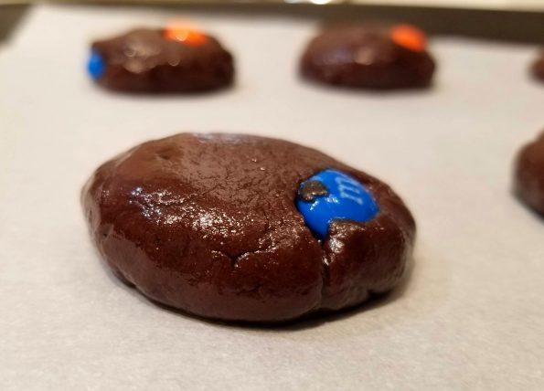 how to make chocolate m&m cookies without eggs