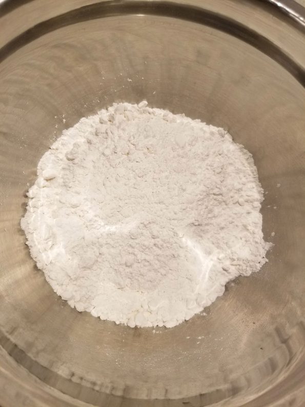 self rising flour in bowl