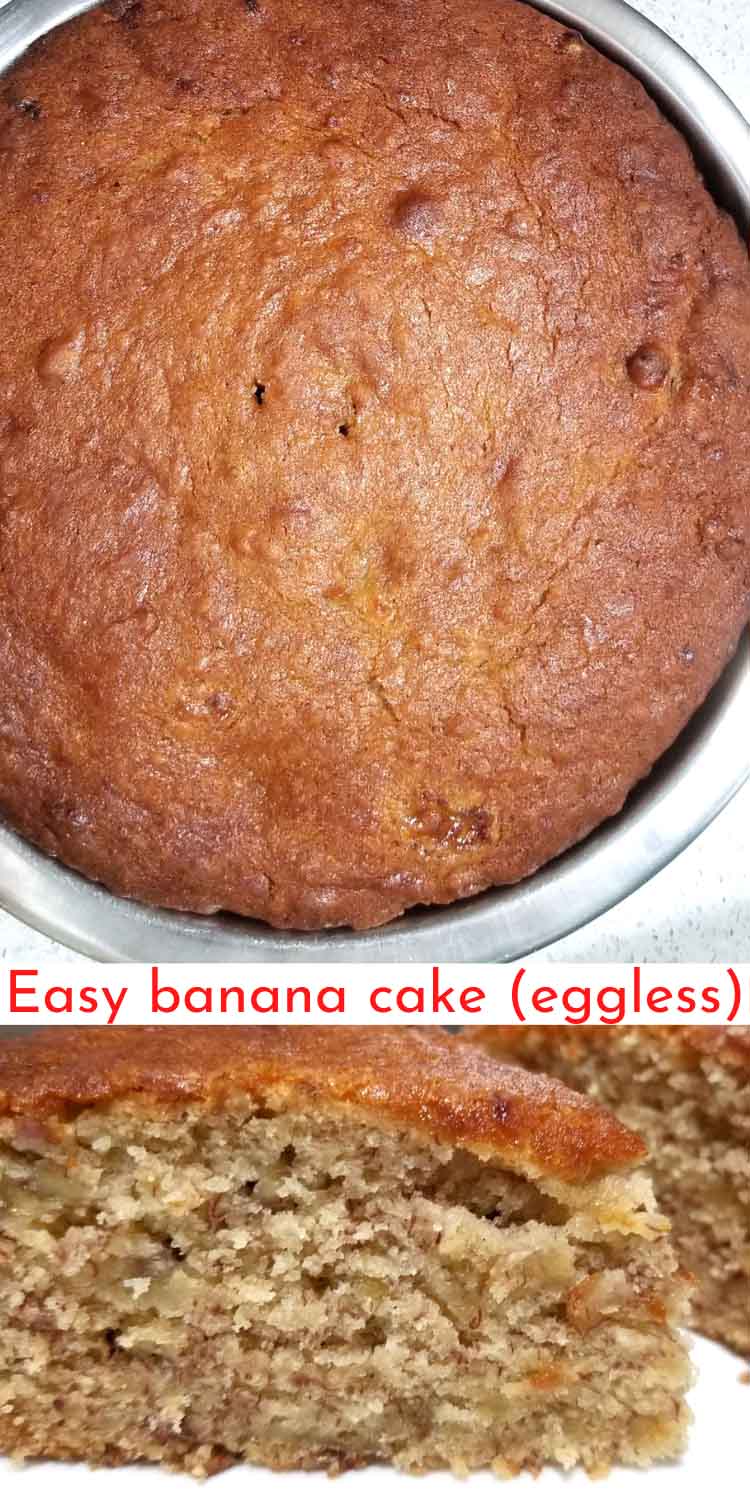 easy banana yogurt cake eggless