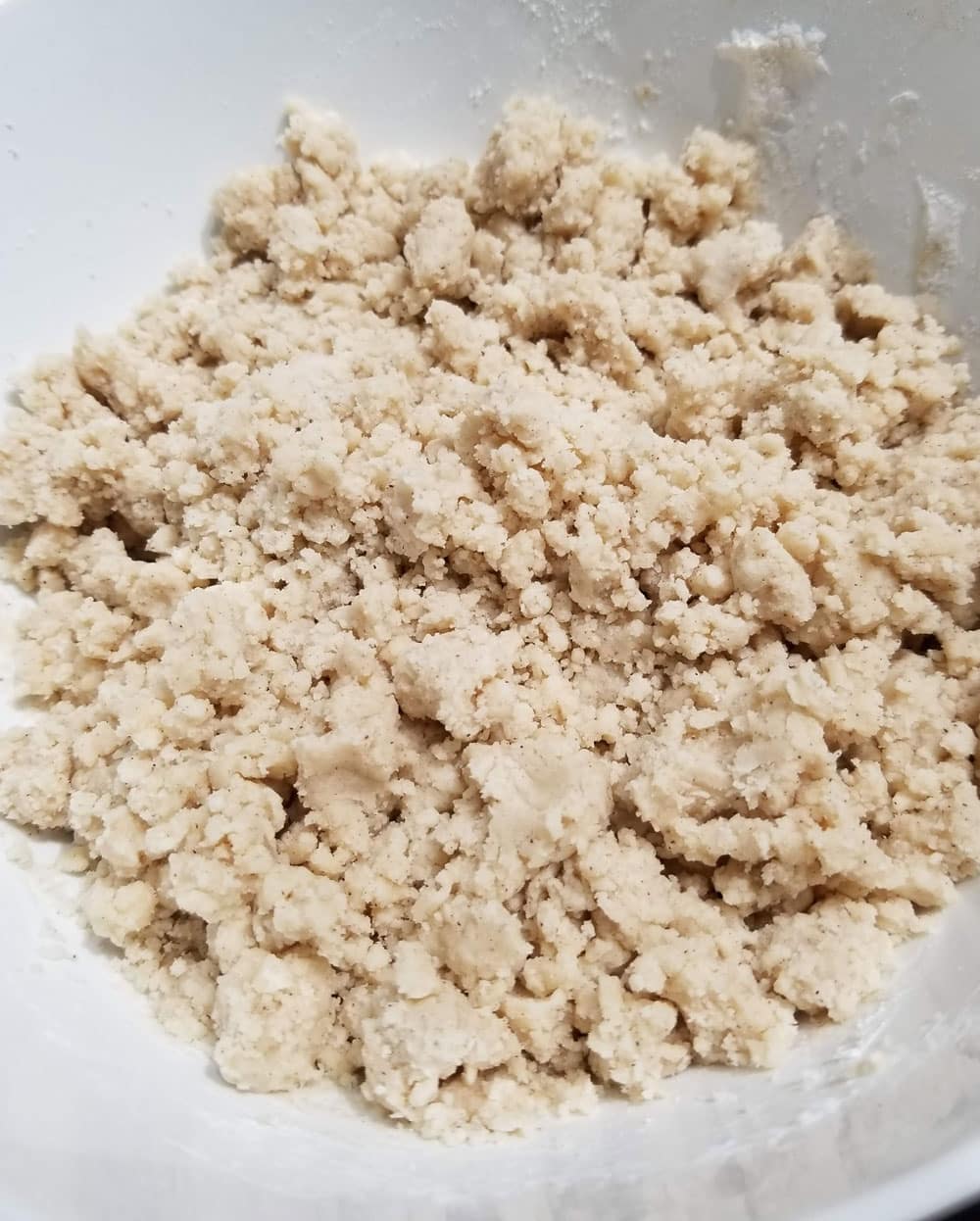 flour butter sugar mixture to make dough