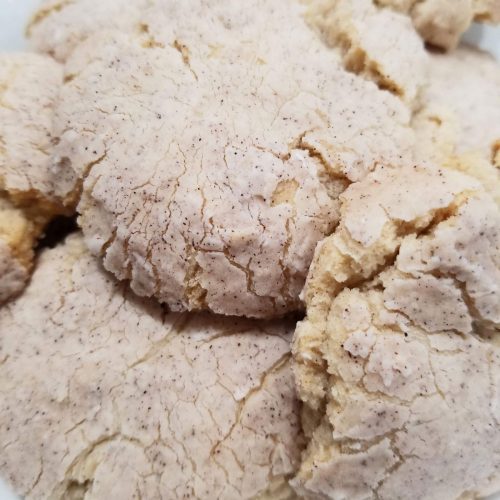 vanilla crinkle cookies with cinnamon