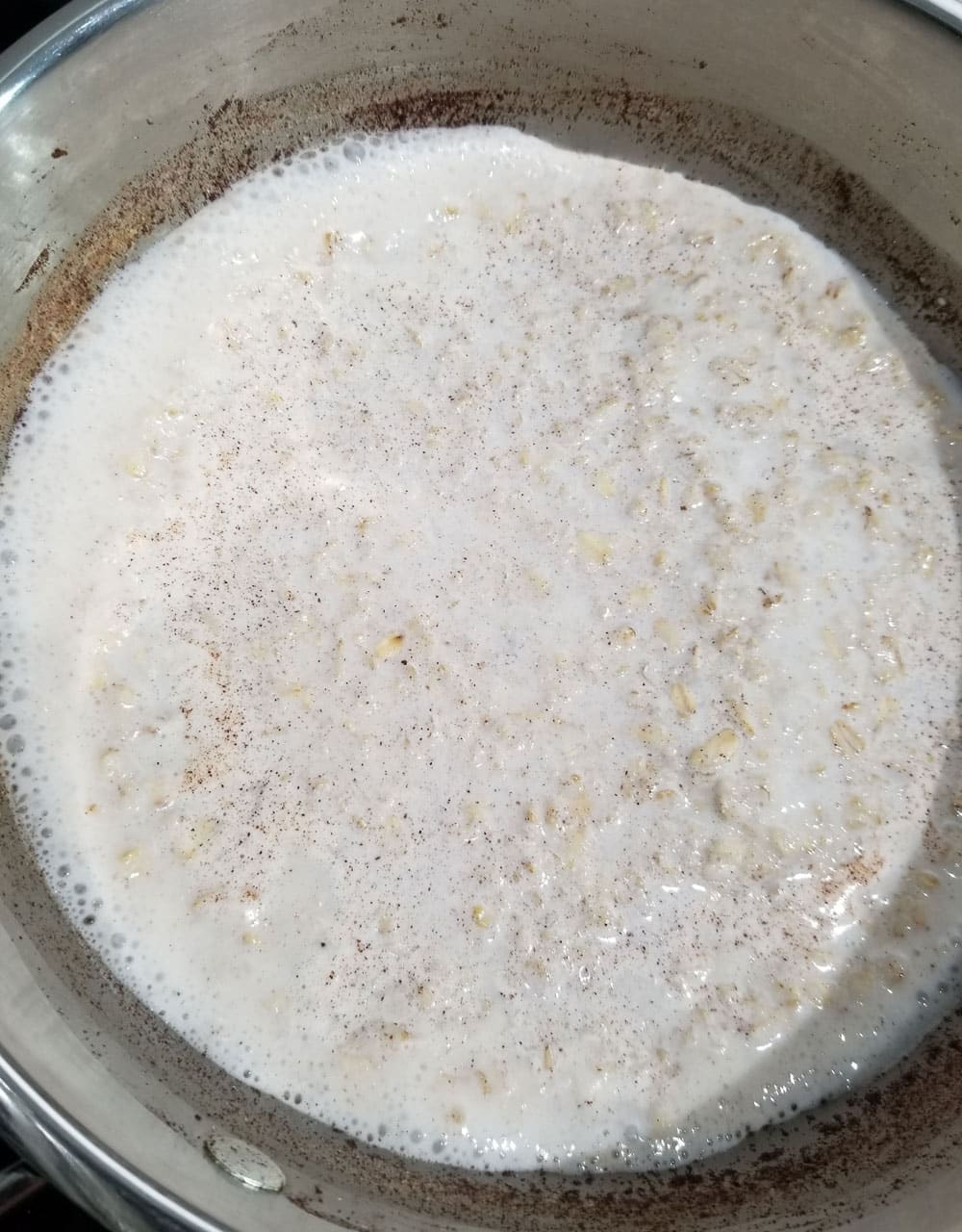 cooking oats porridge