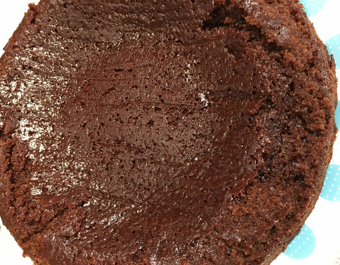 fallen chocolate brownie cake