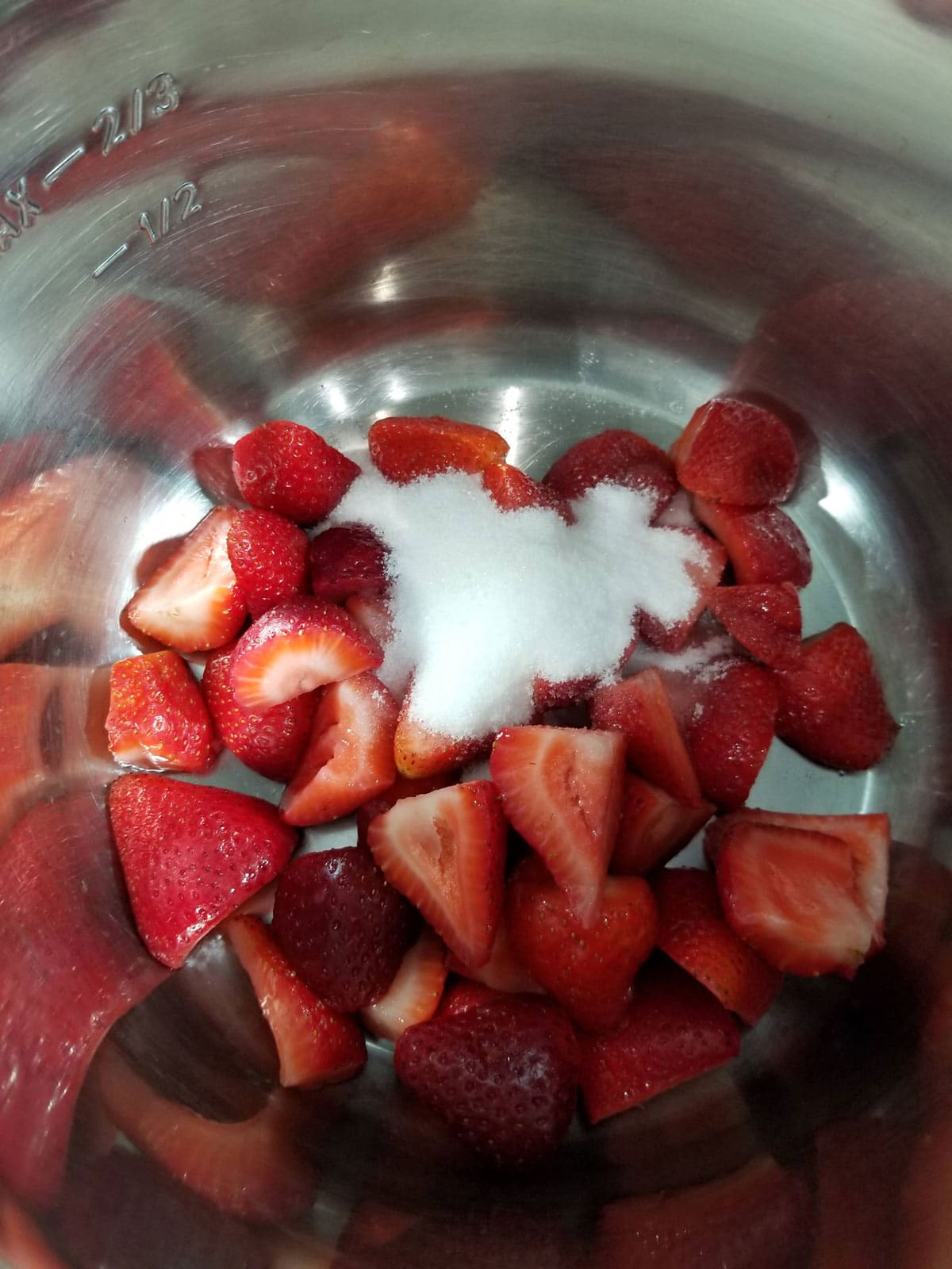 strawberries and sugar