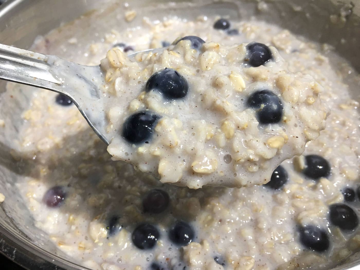 blueberry oatmeal with honey