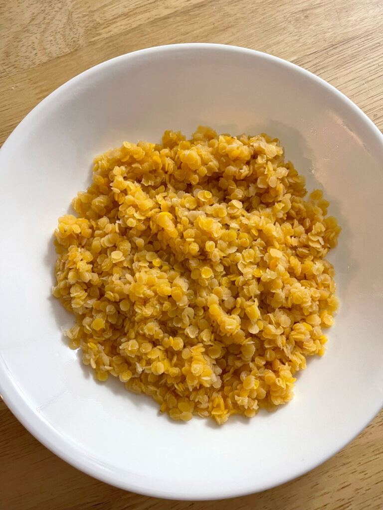 cooked red lentils
