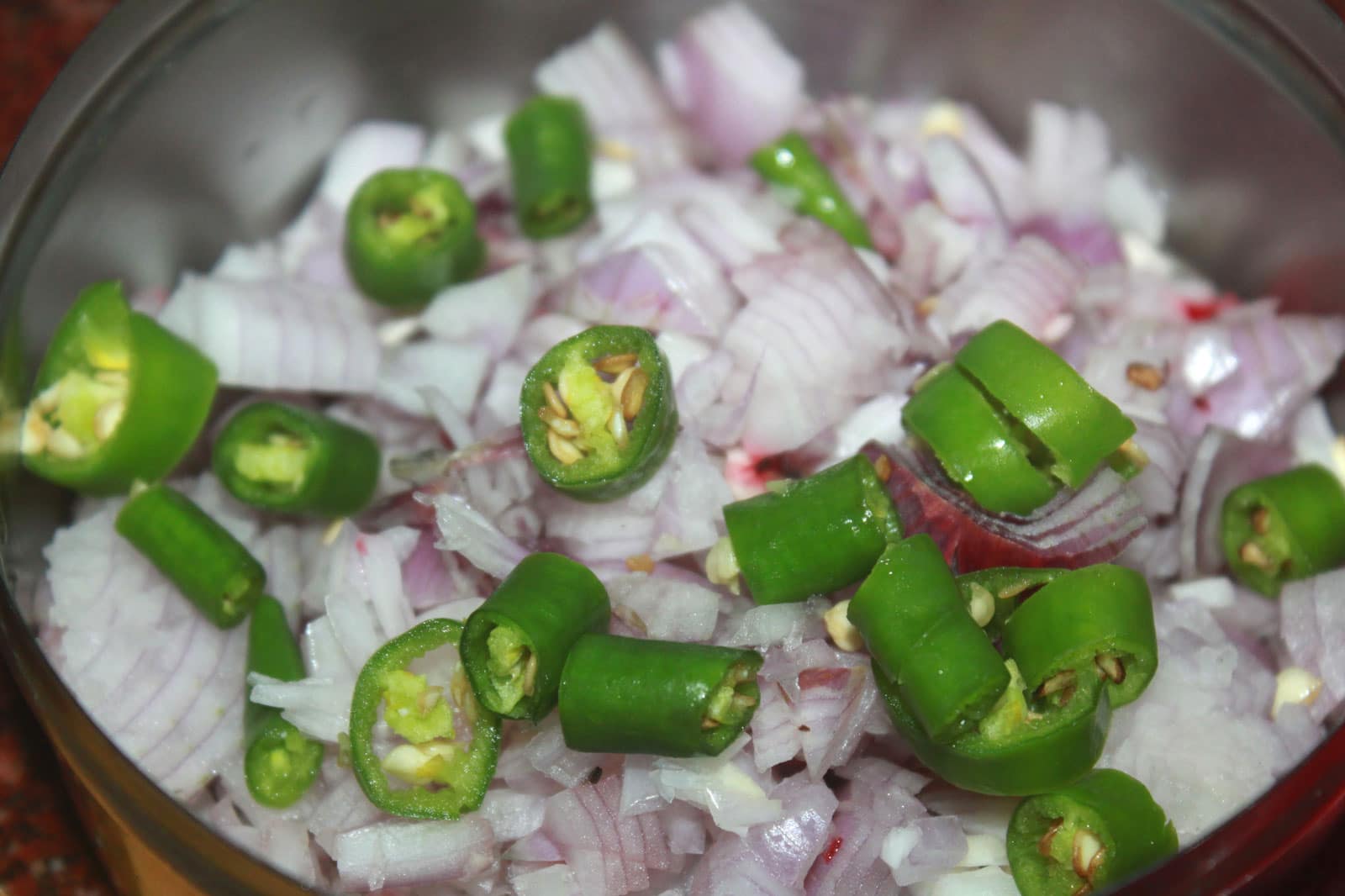 diced green chilies