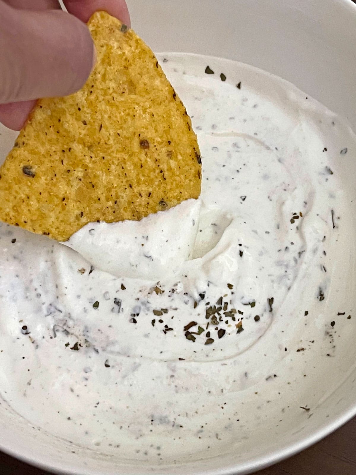 seasoned sour cream for chips and veggies