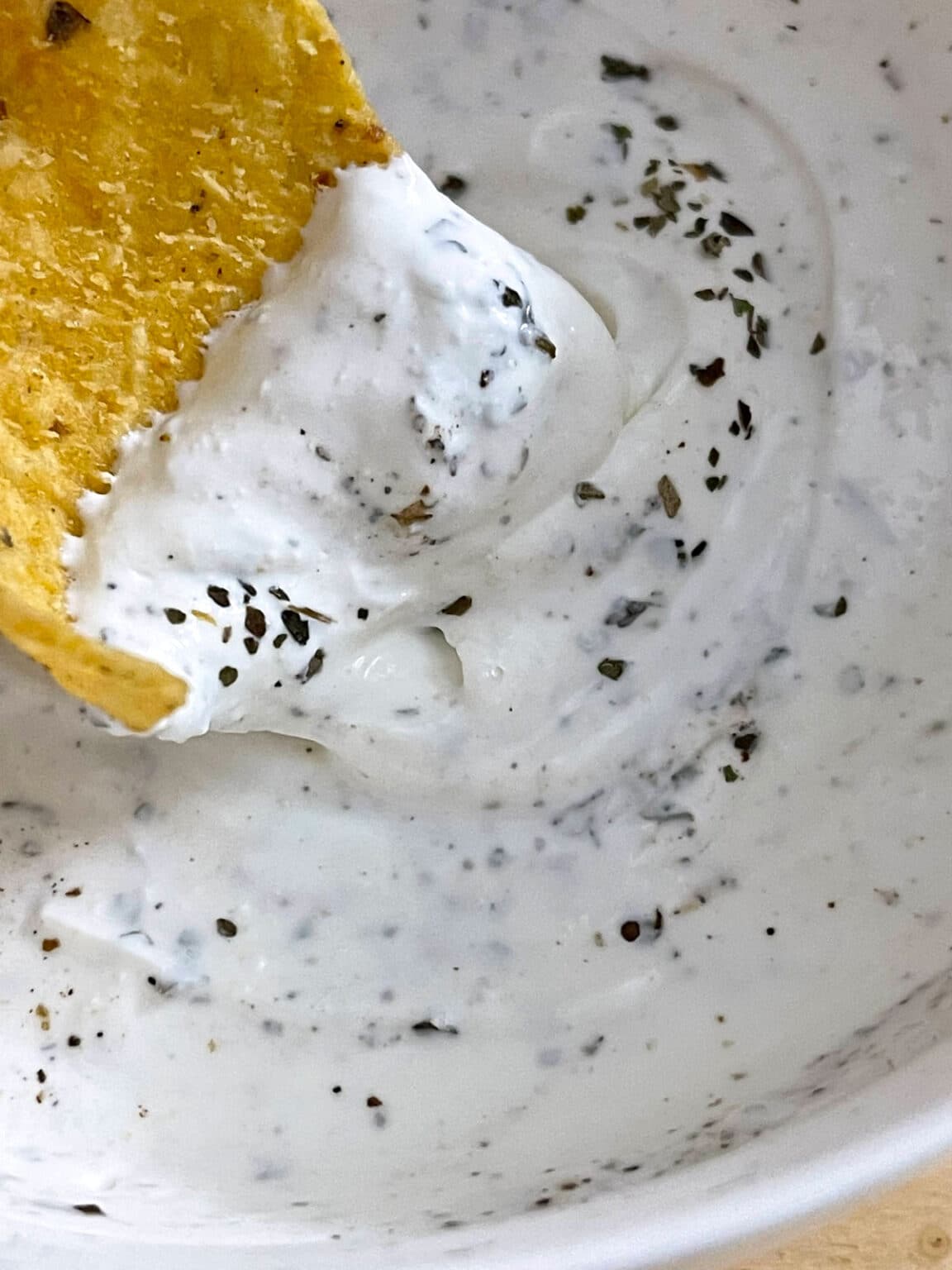 Seasoned Sour Cream Onion Chip Dip For Tortilla Chips, Crackers