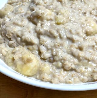 banana cream oatmeal porridge