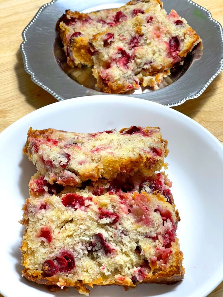 homemade cranberry banana bread from scratch eggless