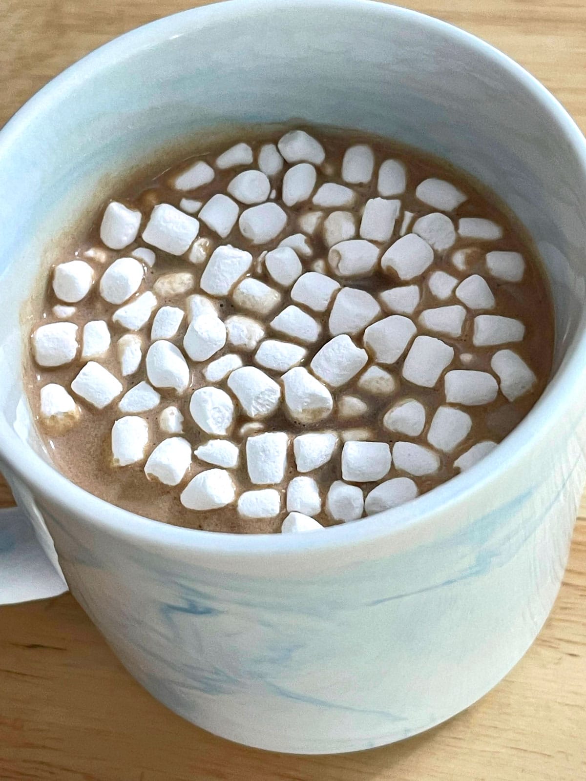 hot chocolate with milk and instant coffee