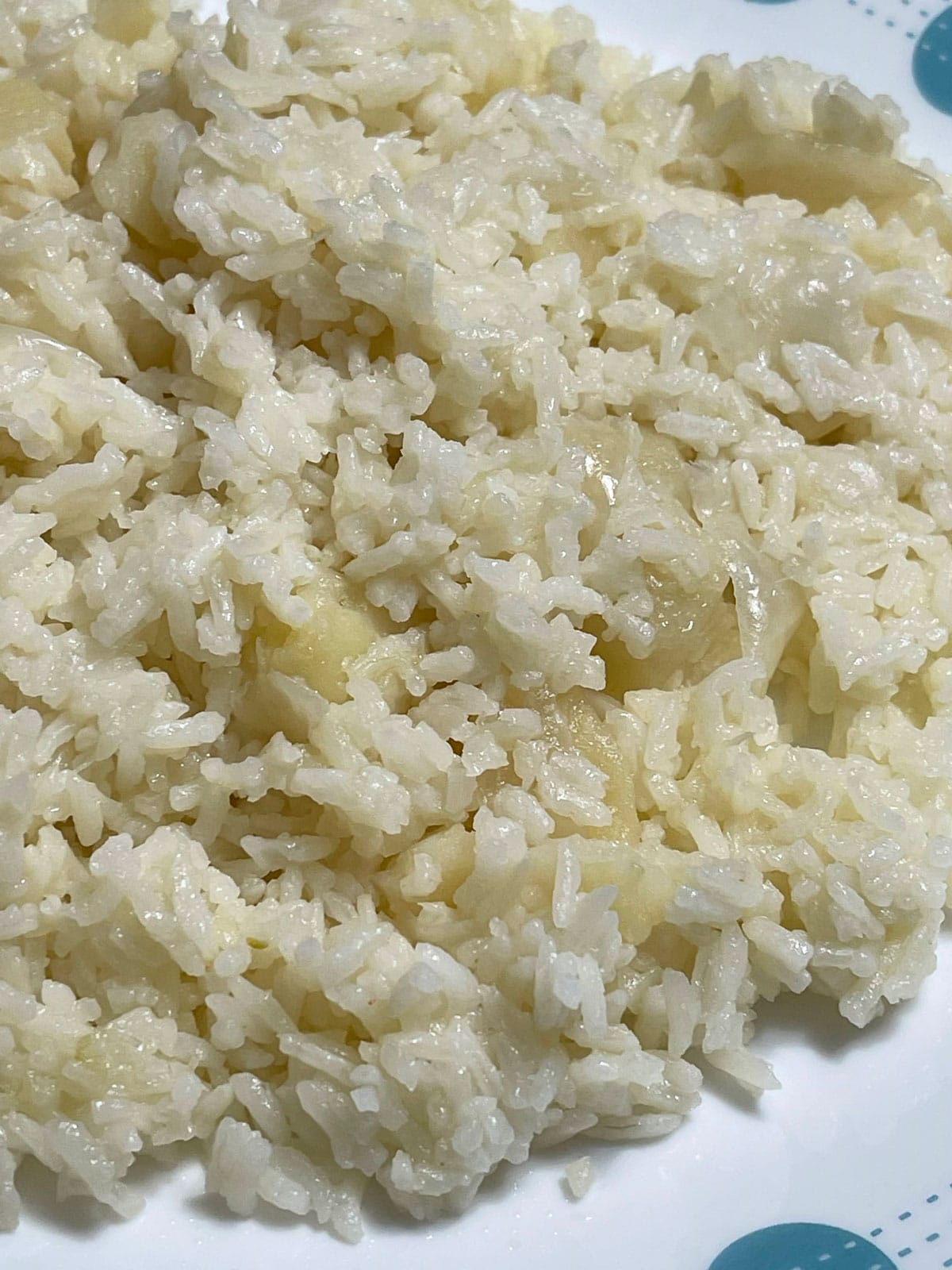 instant pot rice pilaf with white jasmine rice and potatoes