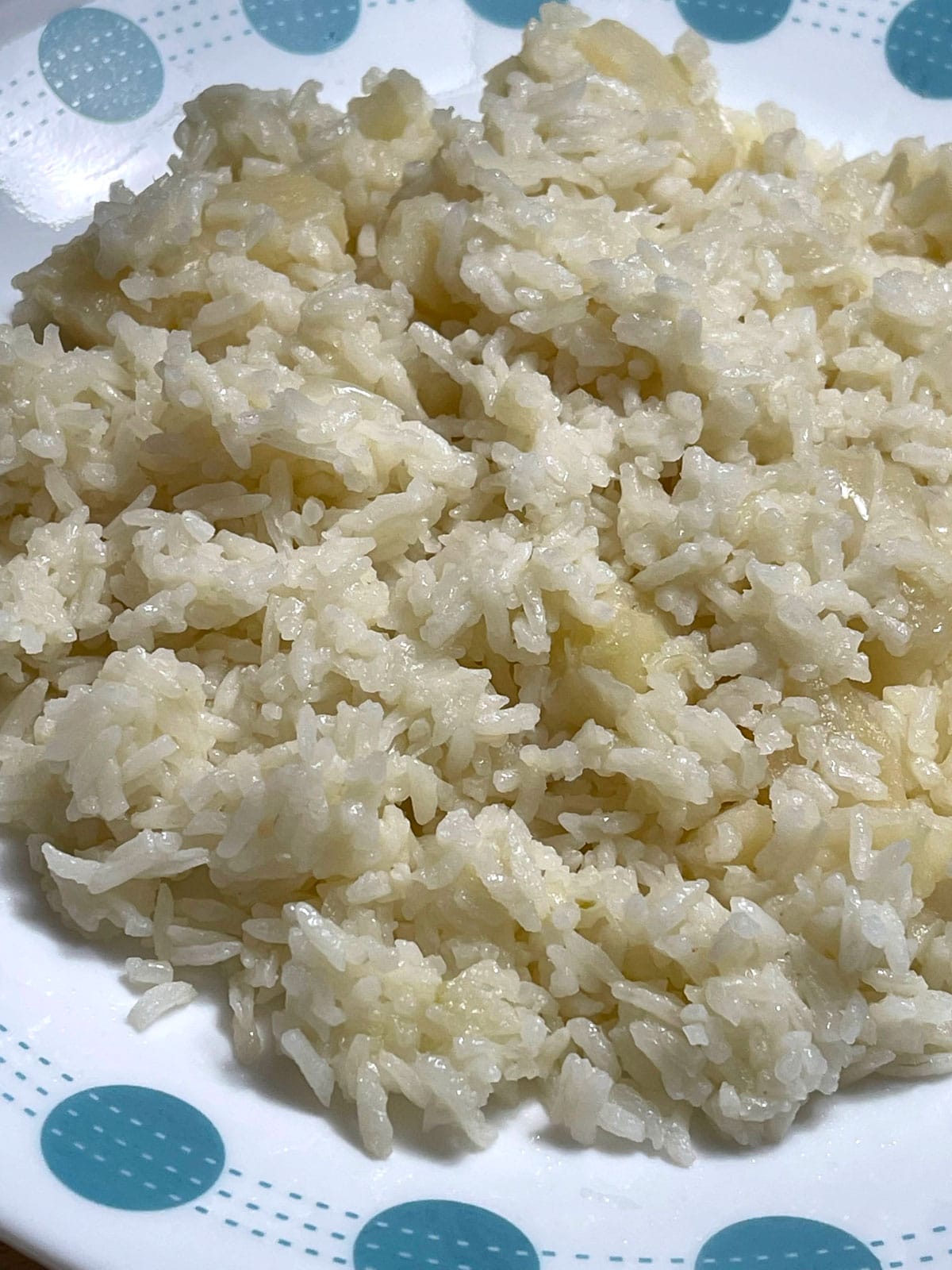white rice potato pilaf with jasmine rice