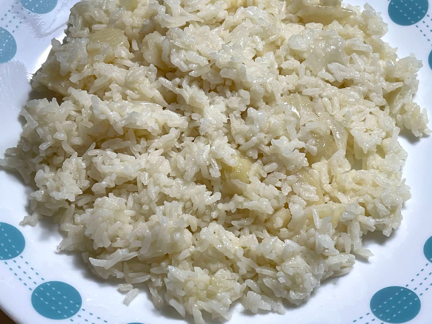 white rice potato pilaf