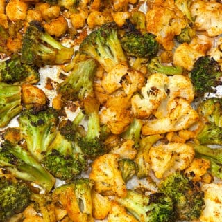 balsamic roasted frozen broccoli and cauliflower