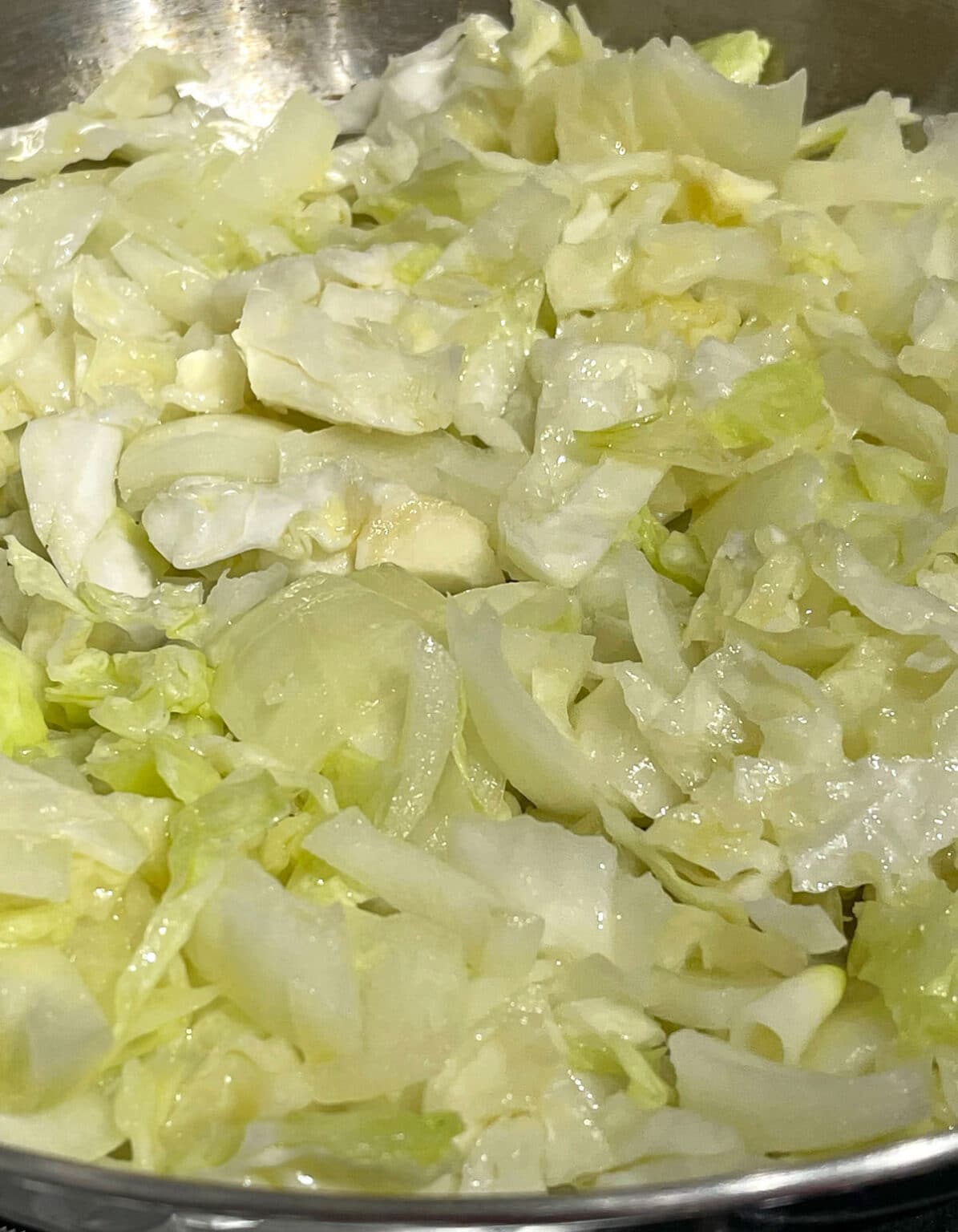 Fried Caramelized Cabbage And Onions (Without Bacon)