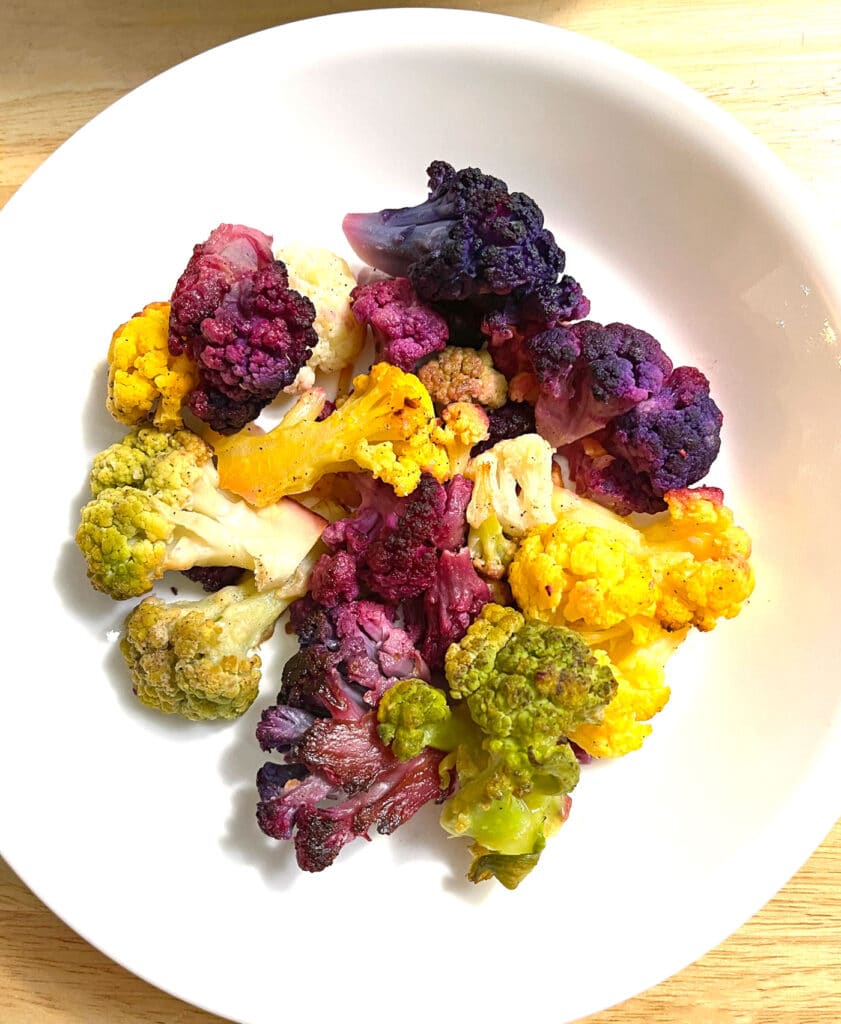 Roasted Rainbow Cauliflower - Purple, Orange, Green, White Mix