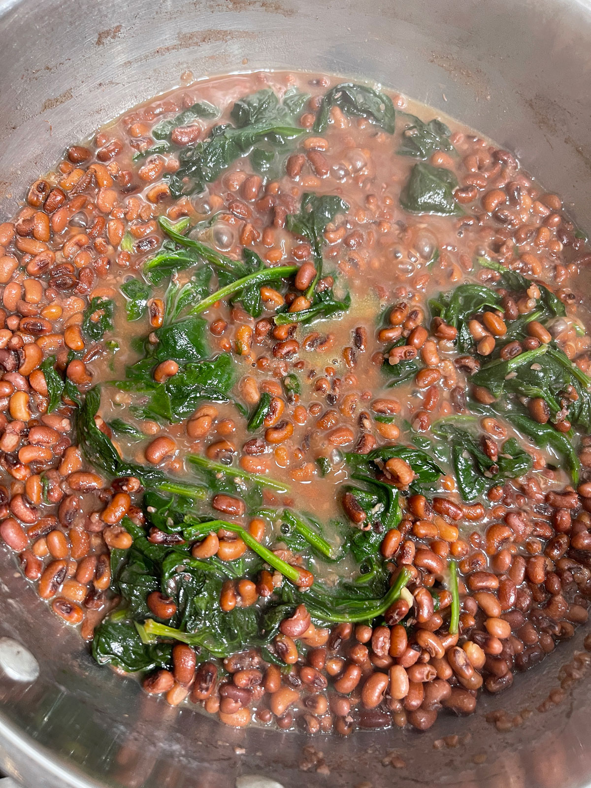 red beans with spinach to make soup