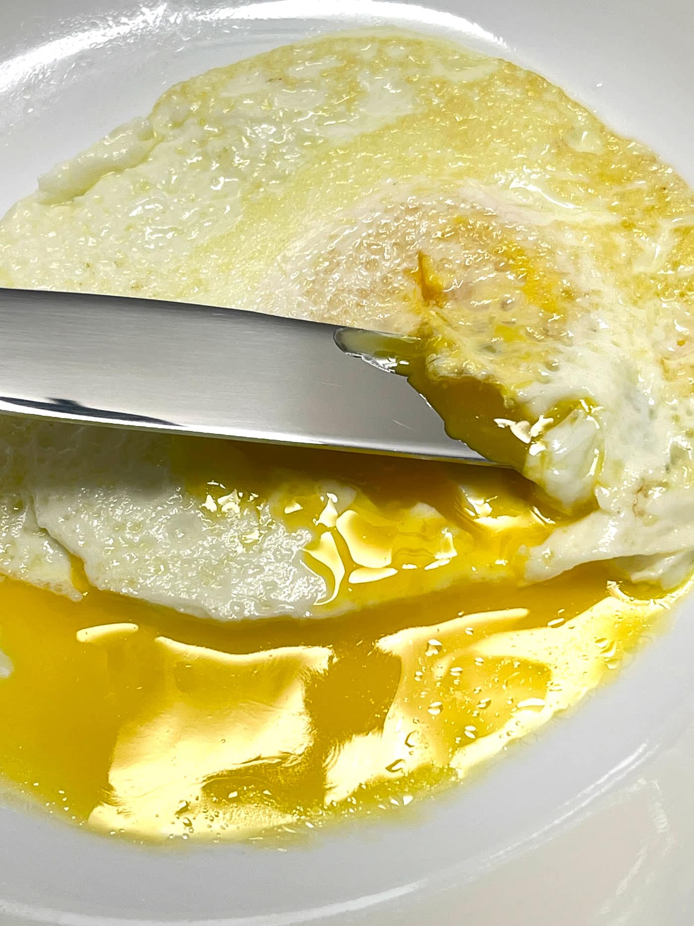 fried over easy eggs with runny egg yolks