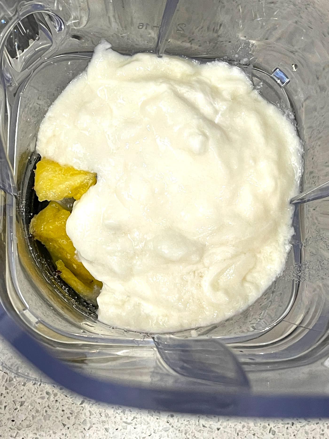 yogurt and pineapples