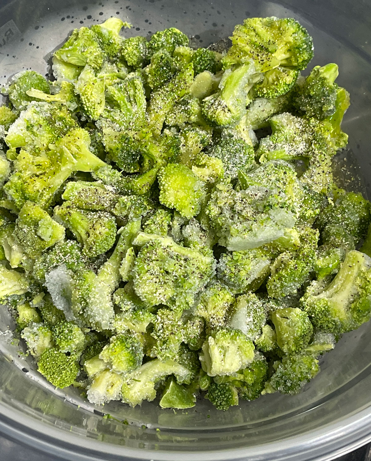 frozen broccoli with seasonings