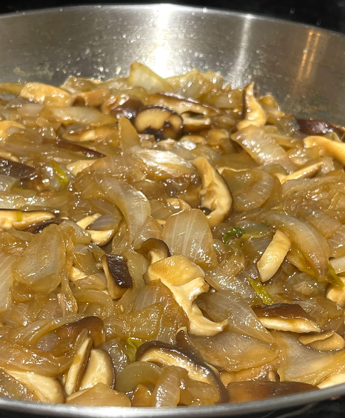 caramelized onions and mushrooms sauteed